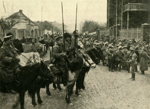 Kosacksoldater, första världskriget, 1914, c1920. av Unbekannt