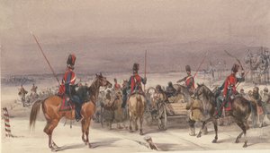Kosacker konvojerar deporterade, 1831 av Unbekannt