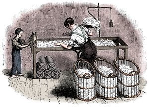 Bomullstillverkning, c1845 av Unbekannt