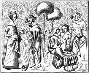 Court of Love, Provence, Frankrike, 1300-talet 1849 av Unbekannt