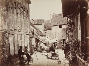 Gård med målare, sent 1860-tal. av Unbekannt