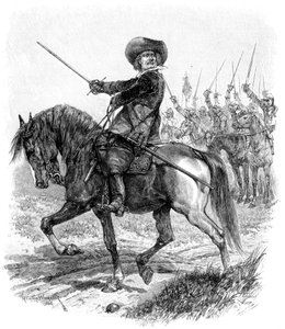 Cromwell vid slaget vid Marston Moor, 2 juli 1644, 1800-talet av Unbekannt