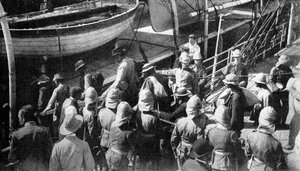 Cronjes Captive Warriors, Docks, Paardeberg, Sydafrika, 1900 av Unbekannt