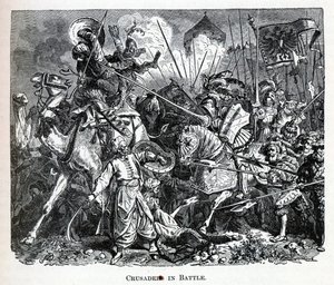 Korsfarare i strid, 1882 av Unbekannt