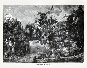 Korsfarare i strid, 1882 av Unbekannt