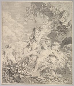 Cupids kittlar varandra, 1700-talet. av Unbekannt