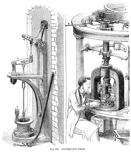 Cutting out Press, 1866 av Unbekannt