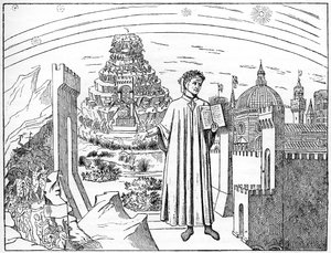 Dante 1265-1321, Florens och helvetets sju cirklar, 1882 av Unbekannt