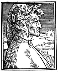 Dante Alighieri 1265-1321, italiensk poet, 1521 av Unbekannt