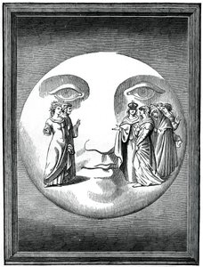 Dante och Beatrice transporterade till månen, 1500-talet 1870 av Unbekannt