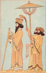 Darius I 548-486 f.Kr. Achaemenidisk kung av Persien från 521, med åtföljare, 1881 av Unbekannt