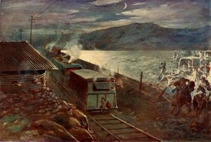 "De Wets försök att korsa järnvägen", 1902. av Unbekannt