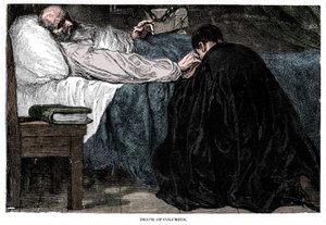 Christopher Columbus död, 1506, 1872. av Unbekannt