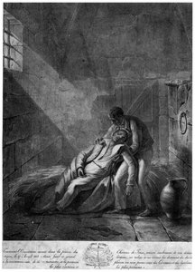 Toussaint Louvertures död, haitisk revolutionär ledare, 27 april 1803 av Unbekannt
