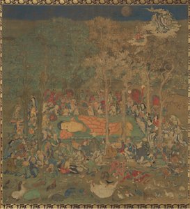 Den historiska Buddha Nehan-zus död, 1300-talet. av Unbekannt