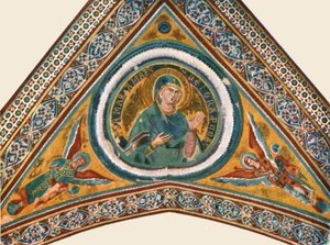 Dekoration i basilikan Saint Francis, Assisi, Italien, 1928. av Unbekannt