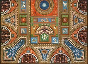 Dekoration i Borgia Apartments, Apostoliska palatset, Vatikanen, Rom, Italien, 1928. av Unbekannt