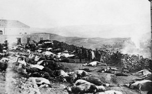 Försvar av citadellen i Rachaya, drusernas uppror, Jabal al Druze, Syrien, 1925 av Unbekannt