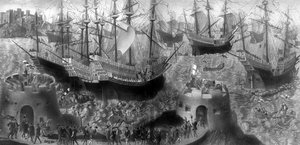 Henrik VIII:s avgång från Dover, maj 1520, 1902 av Unbekannt