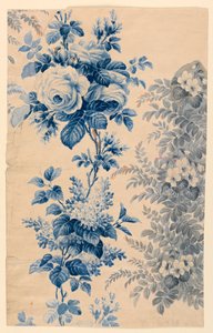 Design för blommigt tyg eller tapeter, 1880–90 av Unbekannt