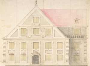 Design för en husfasad, 1700-tal. av Unbekannt