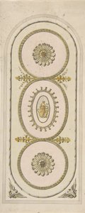 Design för en panel, 1748-92. av Unbekannt
