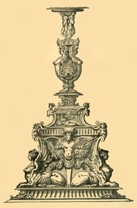Design för en kandelaber, 1500-talet, 1881. av Unbekannt