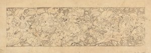 Design av sammanflätade djur och växter, 1700-1800-talet. av Unbekannt