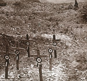 Förstört batteri, Fort Vaux, norra Frankrike, c1914-c1918 av Unbekannt