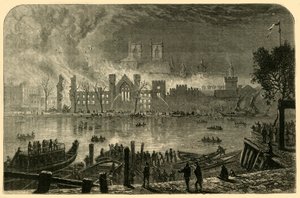Förstörelse av parlamentets gamla hus, 16 oktober 1834, 1881. av Unbekannt