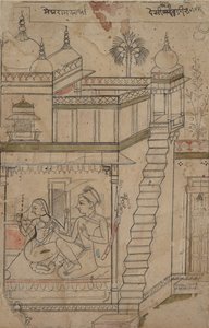 Desvarari Ragini: Folio från en ragamala-serie Garland of Musical Modes, tidigt 1700-tal. av Unbekannt