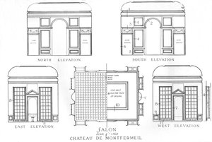 Detaljer om salongerna, Chateau de Montfermeil, Paris, 1924 av Unbekannt