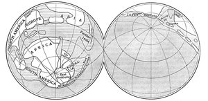 Diagram över jorden under karbonperioden, 1922 av Unbekannt