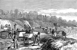 Gräver Panamakanalen, 1888 av Unbekannt