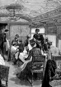 Matvagn på Orientexpressen, c1885 av Unbekannt