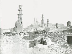 Avlägsen utsikt över citadellet, Kairo, Egypten, 1895. av Unbekannt
