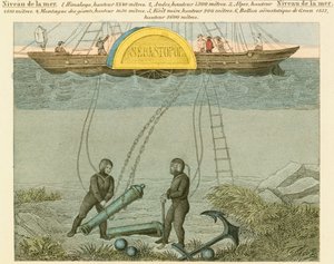 Dykare som bärgar gevär från havsbotten, c1855 av Unbekannt