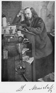 Dmitri Ivanovich Mendeleev 1834-1907, rysk kemist, ca 1900-talet av Unbekannt