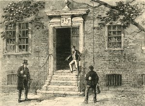 Dörröppning i Staples Inn, c1872. av Unbekannt