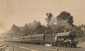Ner Brighton Express nära South Croydon. Motor 4-4-2, nr 421, c1920. av Unbekannt