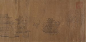 Drakbåtsregatta på Jinming Lake, 1300-talet. av Unbekannt