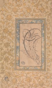 Drake lindad runt Saz Leaves, ca. 1550-70. av Unbekannt