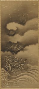 Draken och vågorna, Edo-perioden, 1615-1868. av Unbekannt