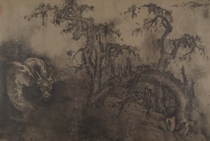 Drakar och landskap, 1300-talet, plus senare tillägg. av Unbekannt