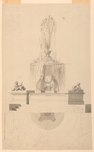 Teckning, fontän, 1775 av Unbekannt