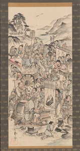 Drinking Festival of the Eight Immortals of the Wine Cup, sent 1700-tal. av Unbekannt