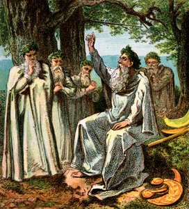 Druider, eller brittiska präster, c1850 av Unbekannt