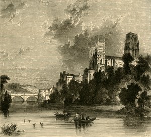 Durham Cathedral från sydväst, 1898. av Unbekannt