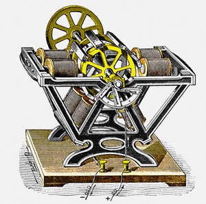 Tidig elmotor, designad och byggd av fysikern och ingenjören Moritz von Jacobi Jacobi 180 av Unbekannt