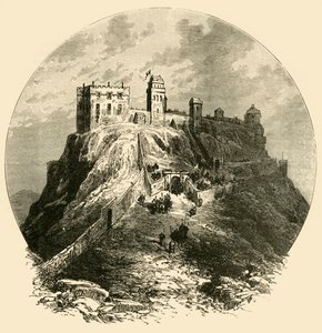 Edinburgh Castle, som det var före belägringen 1573, 1890. av Unbekannt